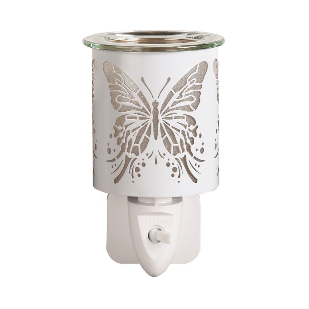 Aroma White & Gold Butterfly Plug In Wax Melt Warmer Extra Image 1